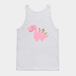 Pink Baby Grirl Dinosaur Tank Top